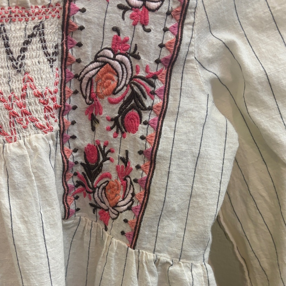 THML Embroidered Top, Small, Boho Cotton - Picture 8 of 16